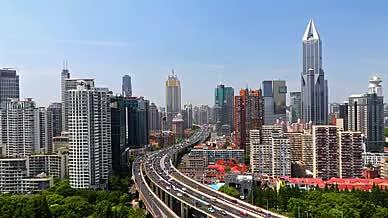 上海南北高架交通延时拍摄视频的预览图